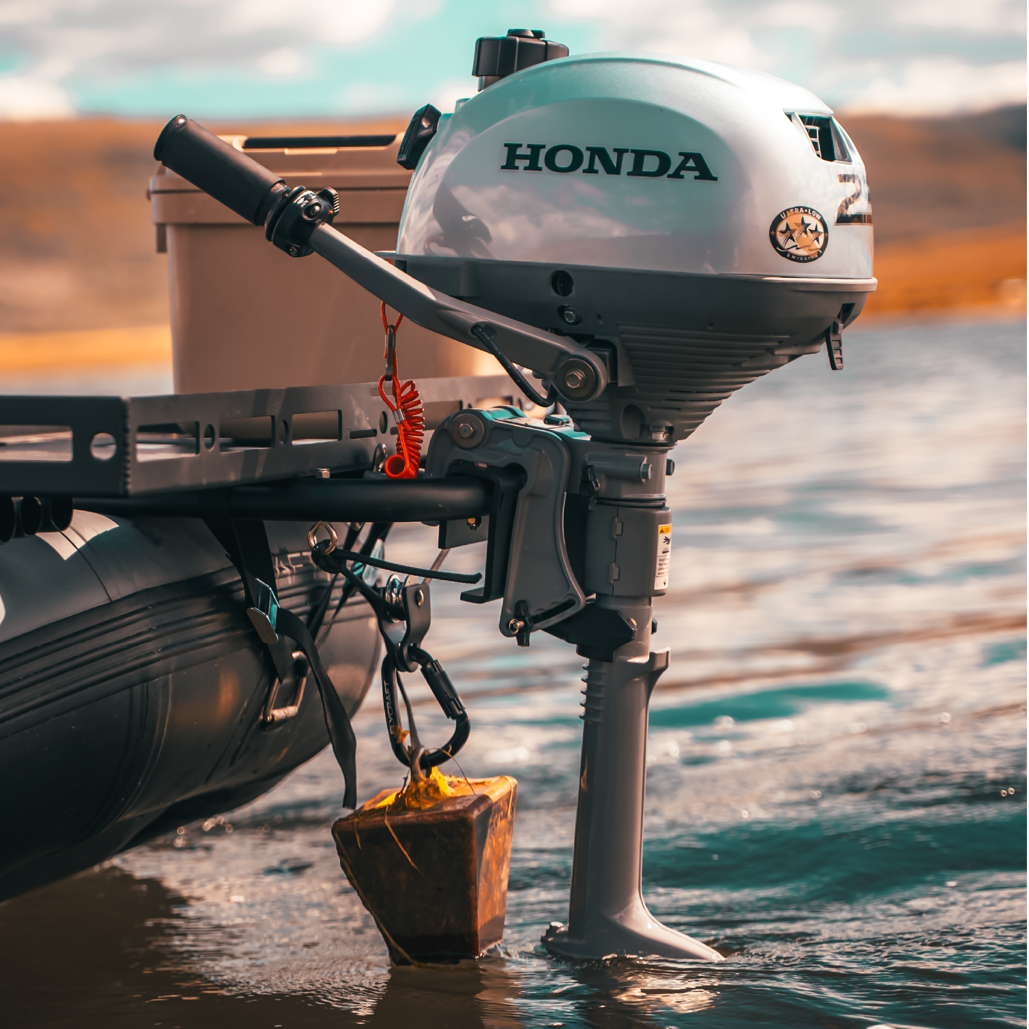 Flycraft’s Inflatable Fishing Boat: Stealth X Stillwater Motor Package (2 or 3-Man)