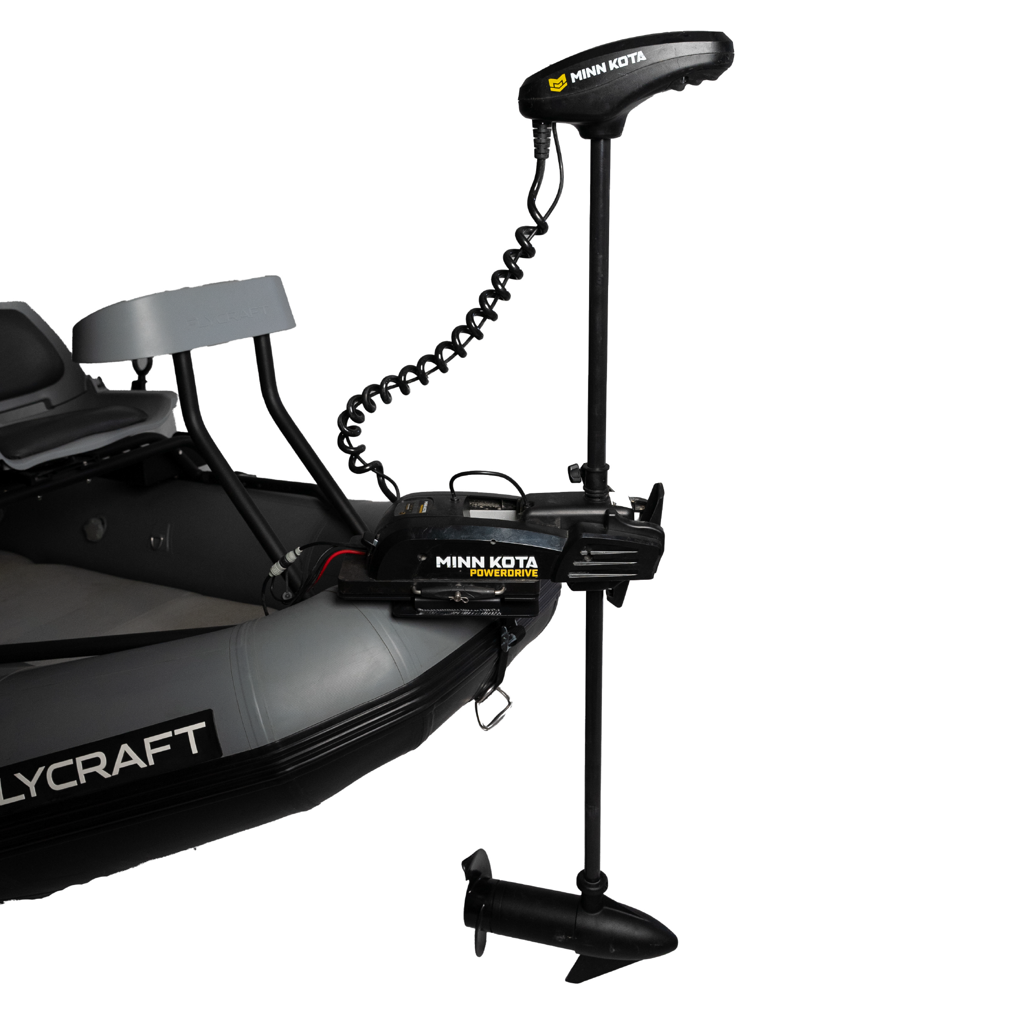 Flycraft’s Inflatable Fishing Boat: Stealth X Stillwater Motor Package (2 or 3-Man)