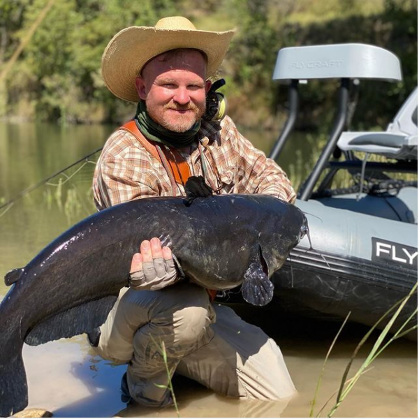 World Record Catfish Caught out of a Flycraft!