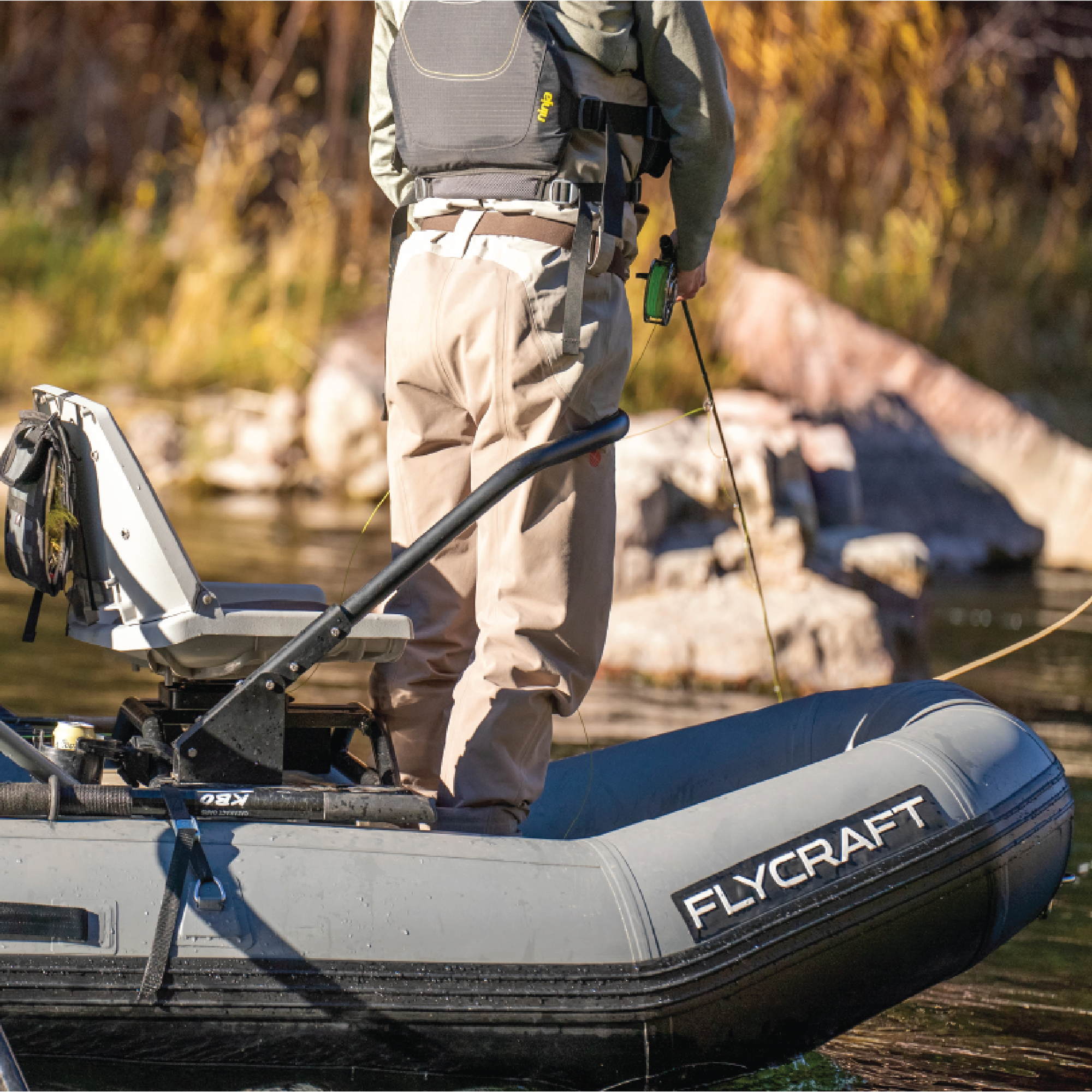 Flycraft’s Inflatable Fishing Boat: Stealth 2.0 Base Package (2-Man)